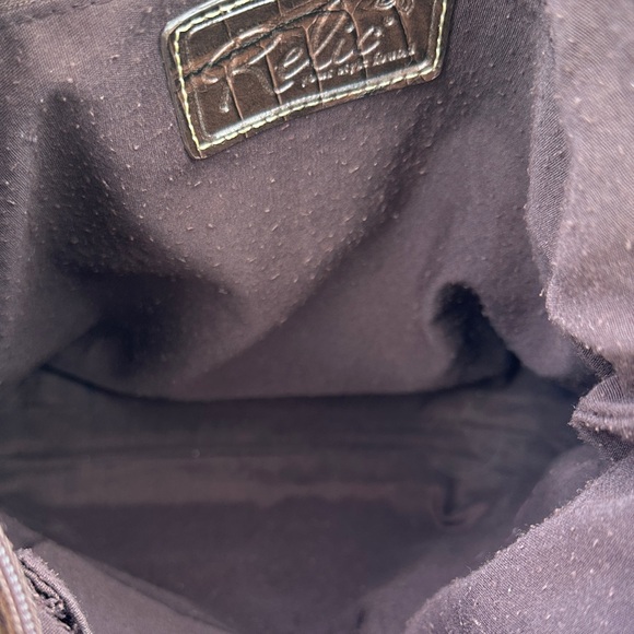 Relic Patchwork Crossbody Bag Y2K in Red, Brown, and Cream - Picture 6 of 7